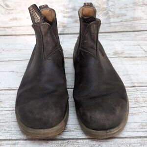 Blundstone Brown Leather Slip On Chelsea Boots Size AU 7.5